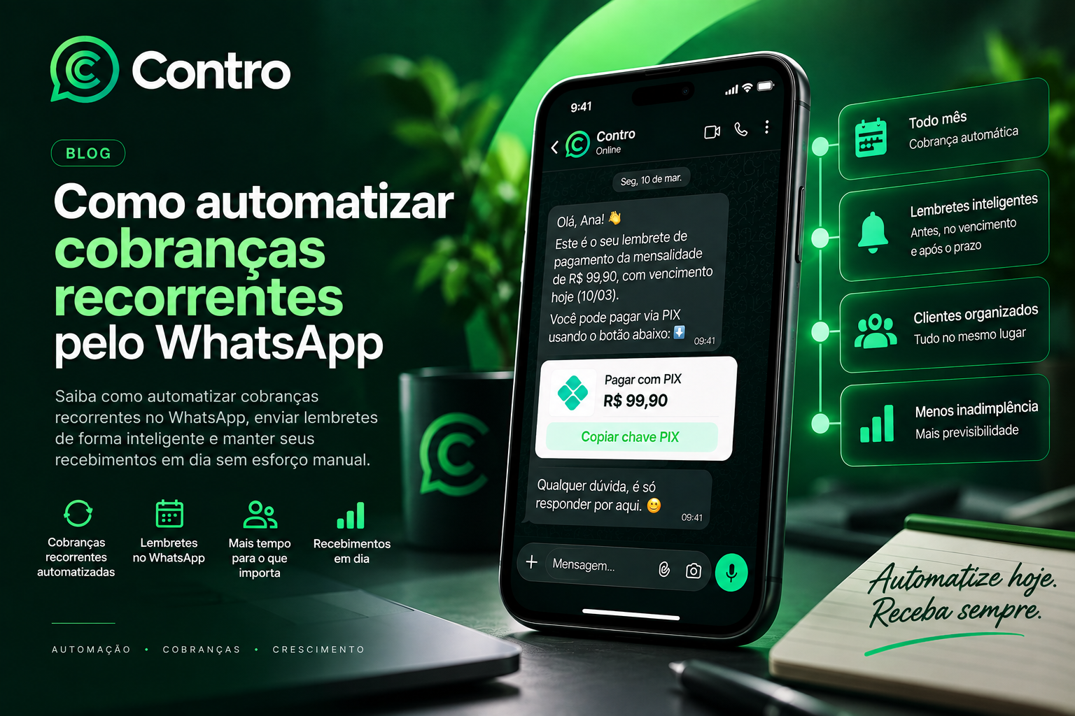 Como automatizar cobranças recorrentes pelo WhatsApp